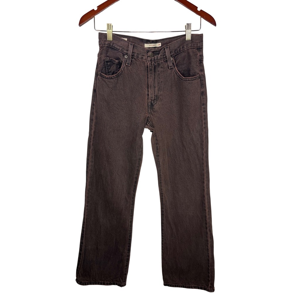Levi's Baggy‎ Bootcut Jeans Women 24 Brown High Rise Relaxed Fit Y2K Denim
